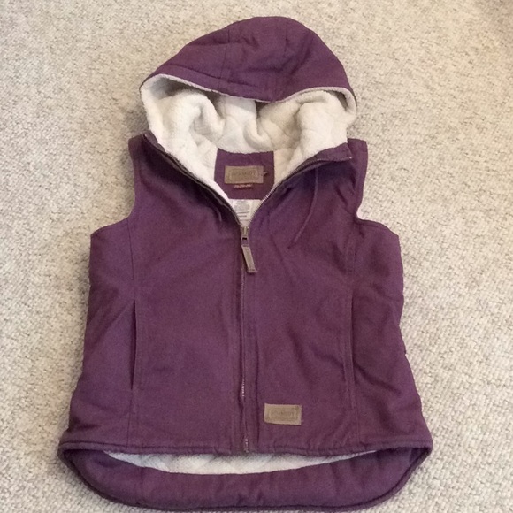 C.E. Schmidt purple fleece lined cotton twill vest